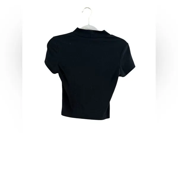 SHEIN US size medium black short sleeve knit top - Image 9
