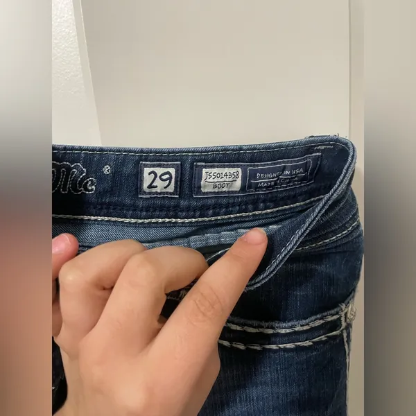 Miss Me Loose Saddle Stitch Border Bootcut Jeans Size 29 - Image 9
