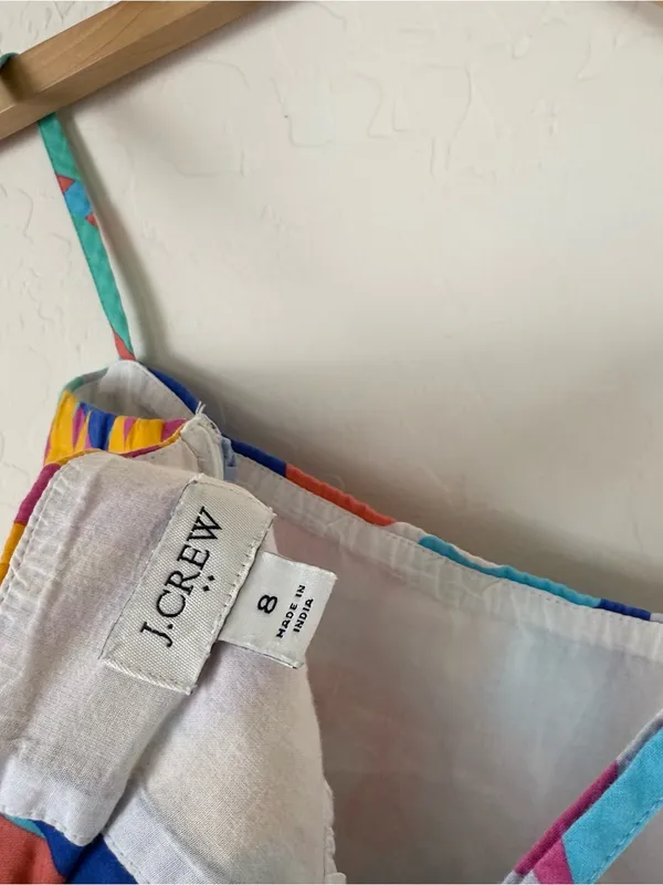 J. CREW tie back tropical maxi dress tiered hem - Image 9