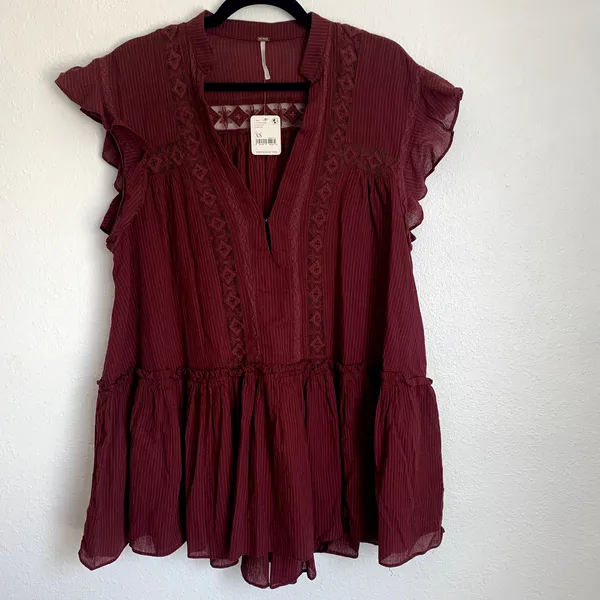 NWT Free People Baby Blues‎ Tunic in Lovebird Combo - Image 5