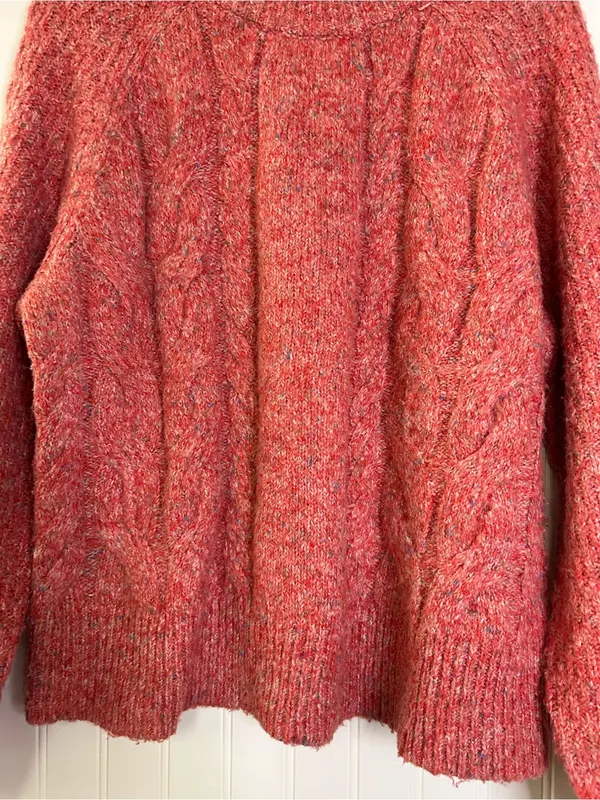 Maurices Red Cable Knit Women's Sweater Size Medium - Image 3