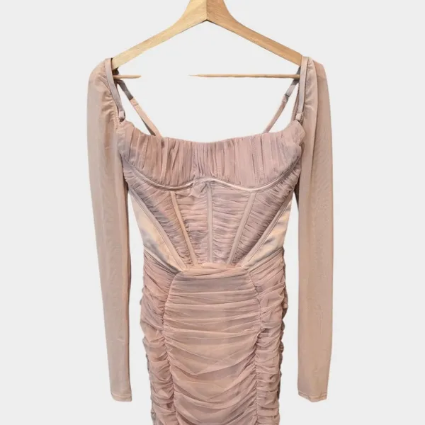NEW HOUSE OF CB Freyja Crystal Gathered Corset Dress Size Small - Image 10