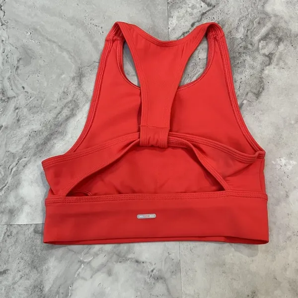 Aerie Sports Bra Chill Play Move Strappy Crisscross Unlined Coral Size XS Xsmall - Image 2