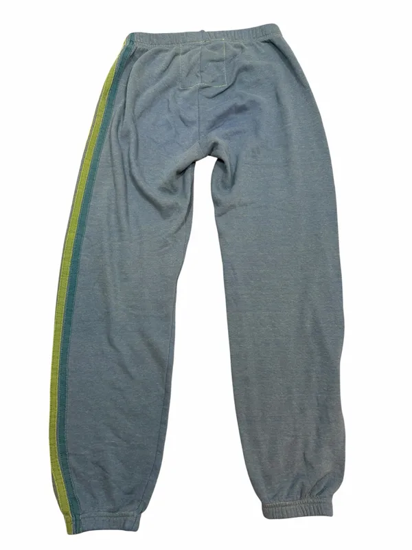 Aviator Nation 5 Stripe Rainbow Jogger Loungewear Retro Streetwear Blue Size S - Image 2
