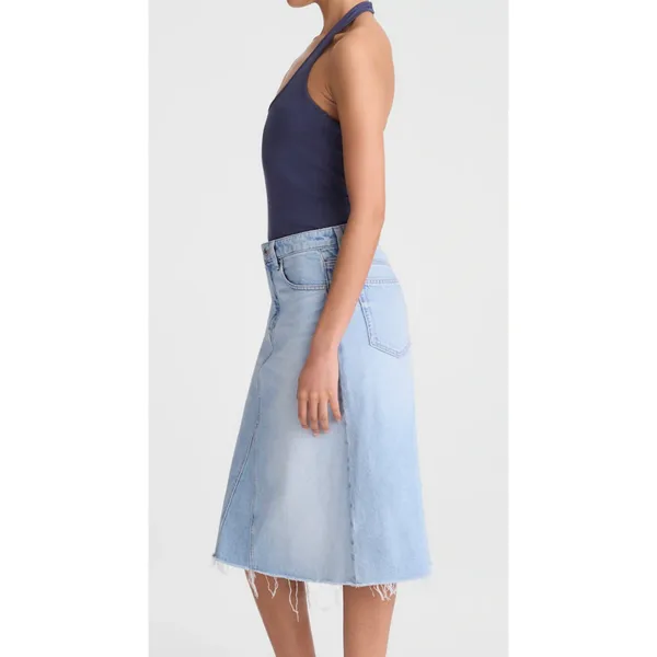 NWT Madewell Denim Midi Skirt in foster wash sz. 27 - Image 5