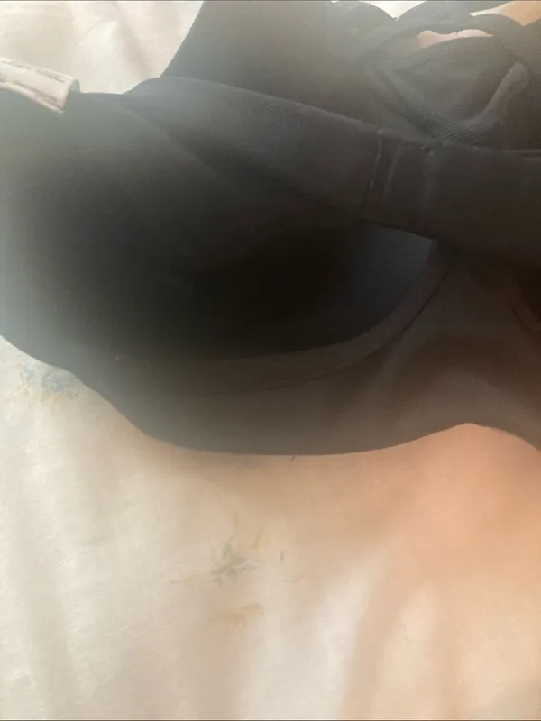 Nike Black Racerback Padded Sports Bra with White Swoosh - Image 15