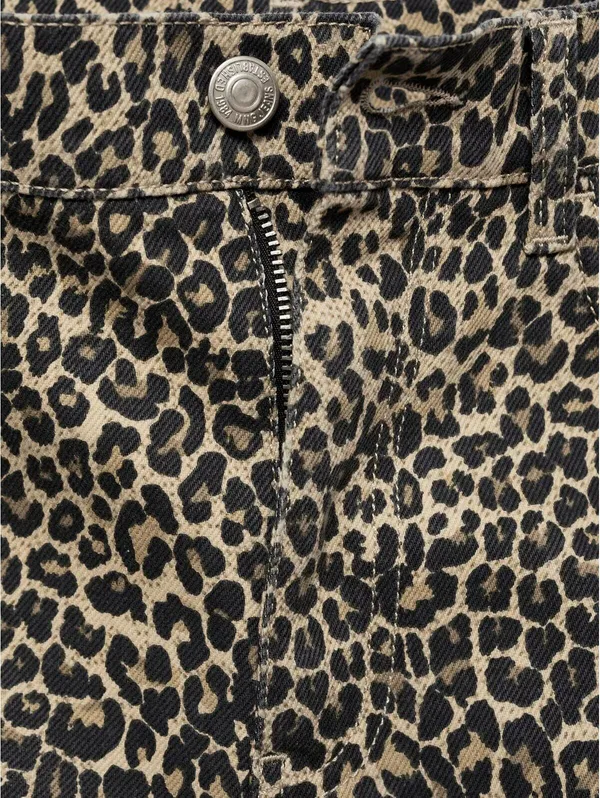 Mango Leopard-Print Straight Shorts NWT Leopard Brown Size 8 / EUR 40 - Image 7