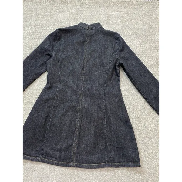 Zara Black Long-Sleeve Mini Dress with High Neck Size XL 97% Cotton - Image 15