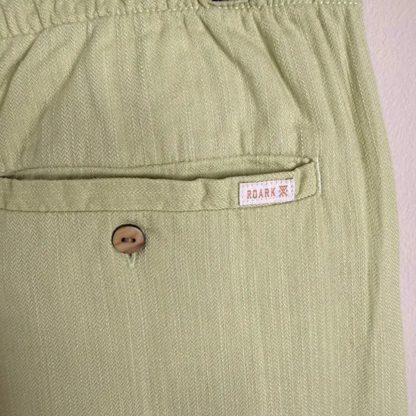 Roark Campover Pants Soft Lime Green Elastic Waist Tapered Leg Womens Medium - Image 14