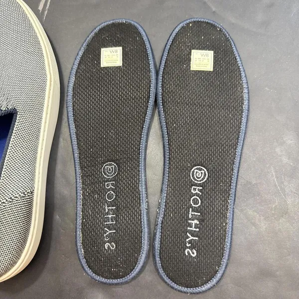 Rothy's Minimalist Preppy Designer The Original Slip On‎ Sneaker 8 Anchor Navy - Image 7