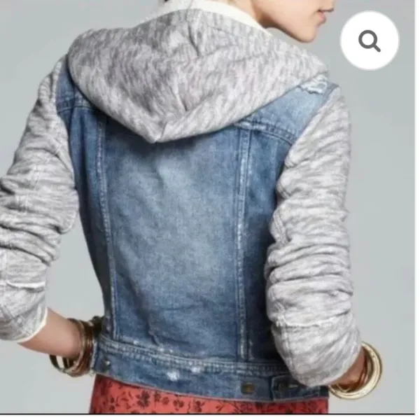 Free People denim knit jacket - Image 2