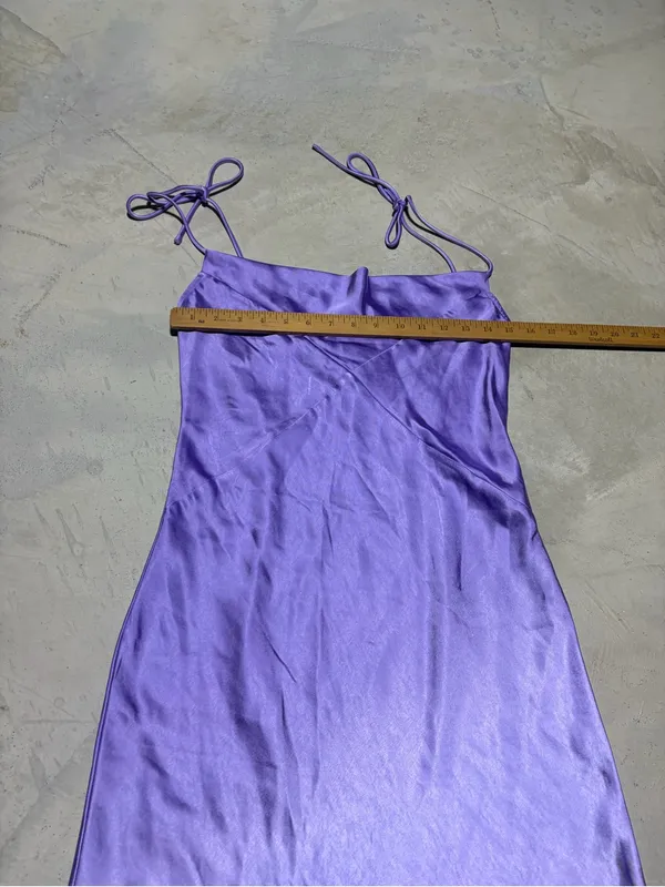 Hello Molly NWT Lavender slip into the night Tie-Shoulder Midi Dress 6 - Image 7