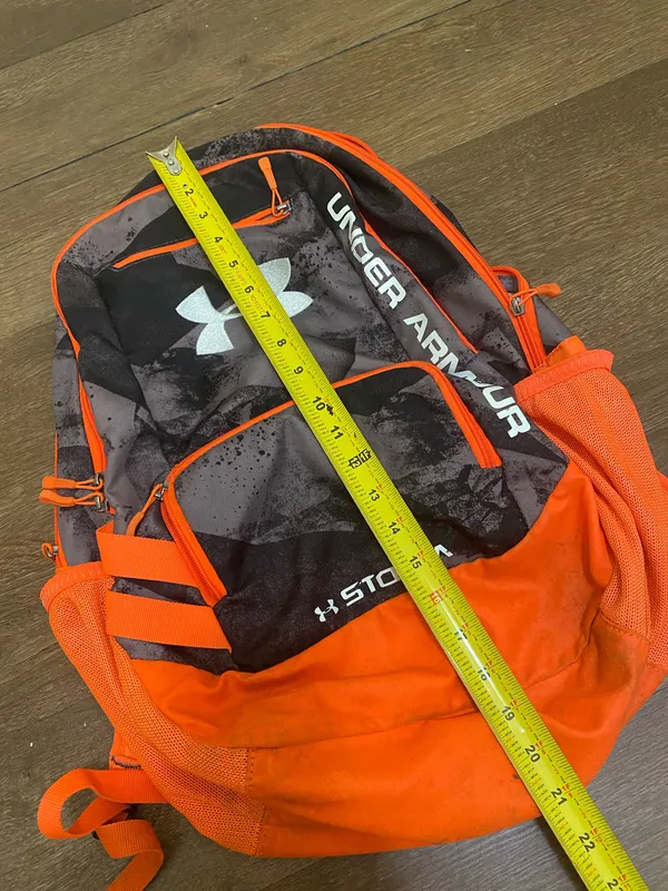 Under Armour Storm Heatgear Orange Gray Camouflage Camo 2 Strap Backpack - Image 6