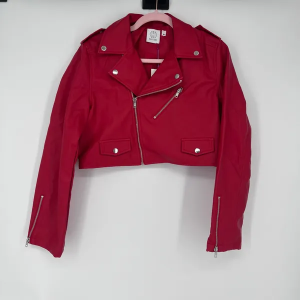 Nikki Lund Water Repellent Michaela Jacket Sz Medium Red - Image 2