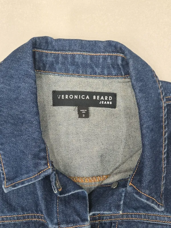 Veronica Beard Imari Denim Jacket In A Dark Blue Wash Size S - Image 7