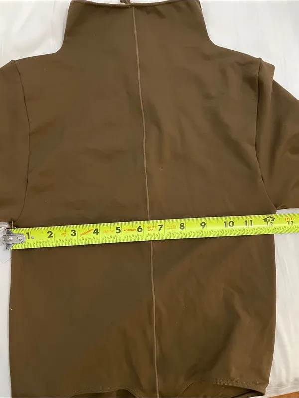 NWT Good American Essential Mock Neck Bodysuit Light Mocha Tan Size 1/2 S/M - Image 7