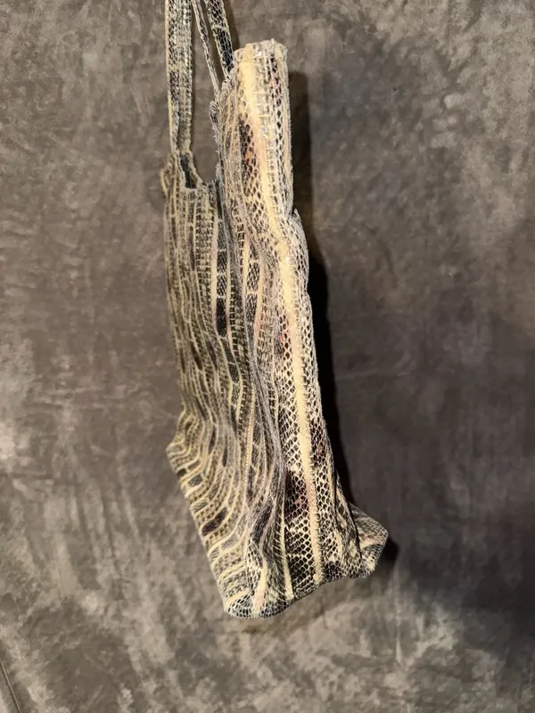 Rampage Snake Embossed Faux Leather Shoulder Tote Bag - Image 4