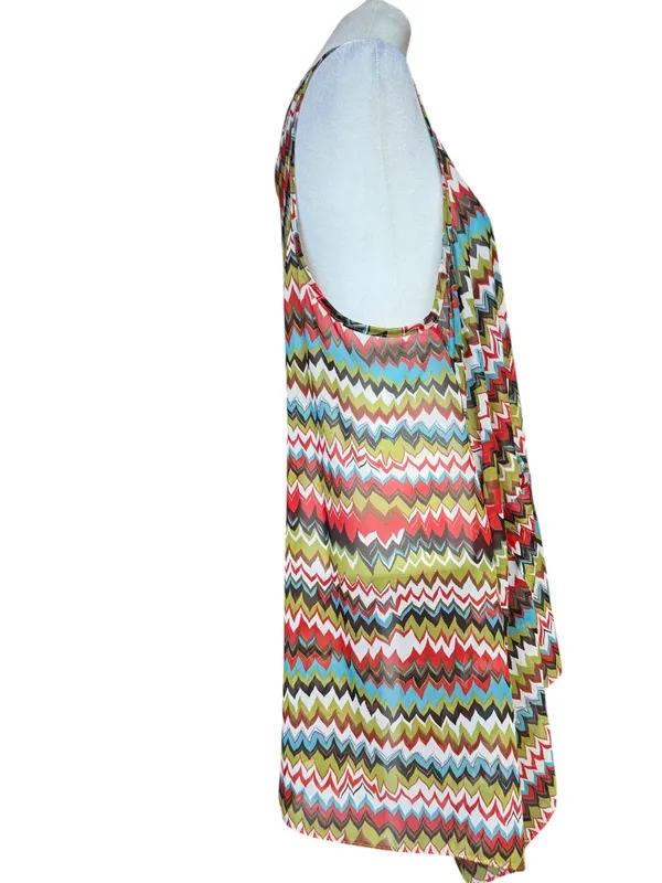 Uncle Frank Sheer Tunic Blouse Sz M - Image 3