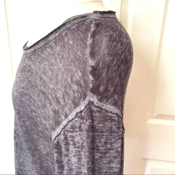 Free People grey burn out high low shirt - Image 6