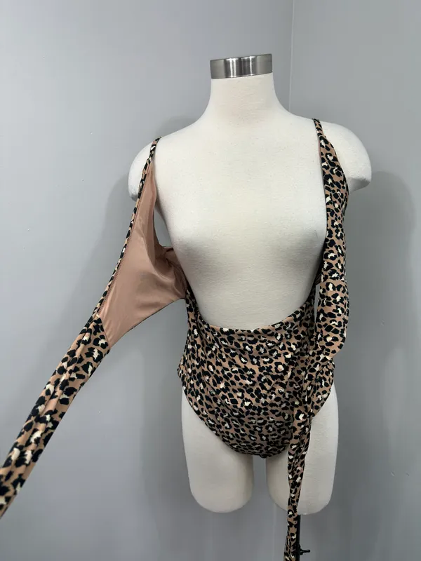 Aerie Tan Animal Print One Piece Swimsuit - Image 10