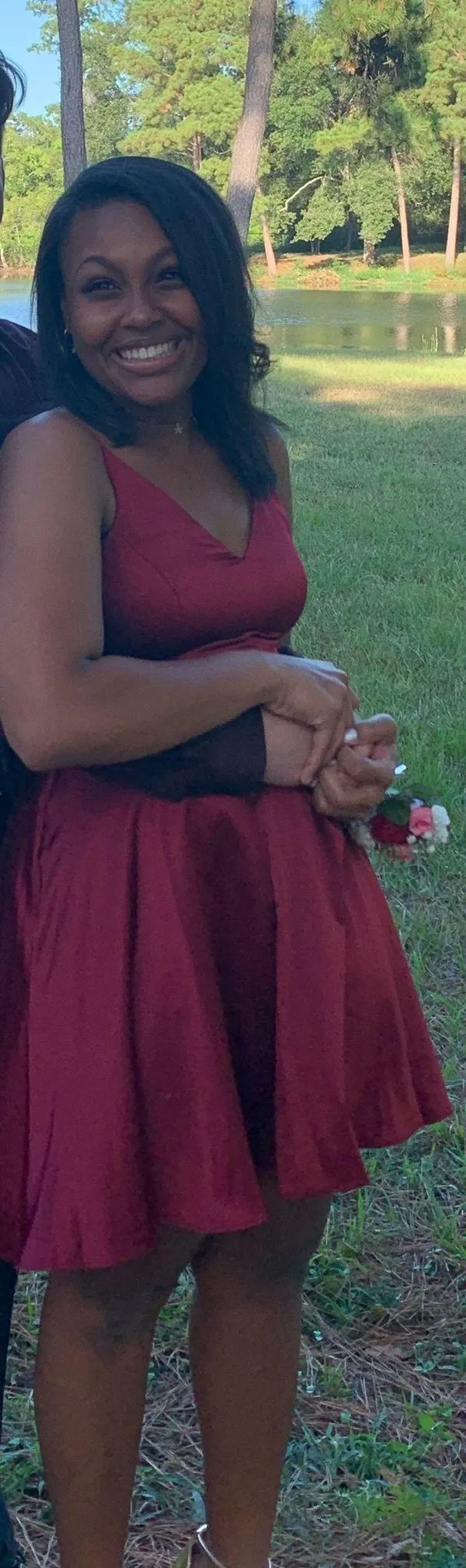 Macy's Maroon Fit N Flare Homecoming Dress - Image 4