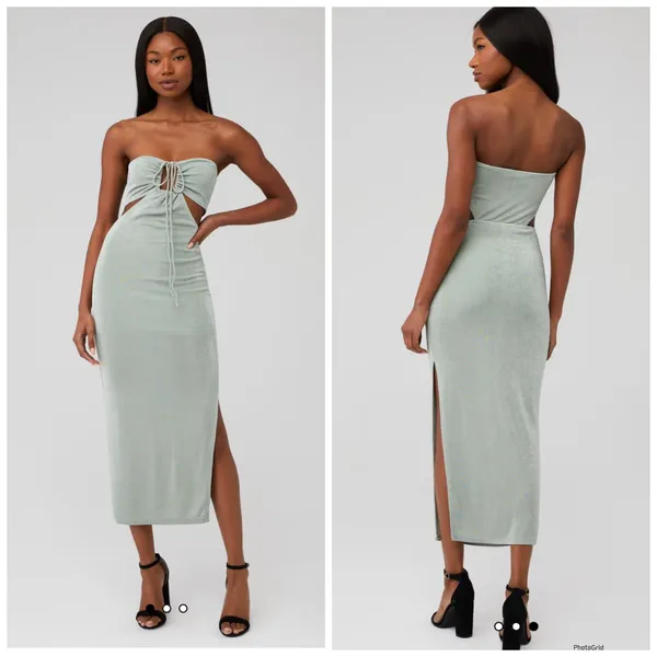 Runaway The Label Jodi Midi Dress Green - Image 3