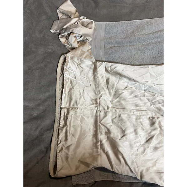 NWT‎ Lulus Size XL Off White Beige Maritza Champagne Satin Sash Tulip Maxi Dress - Image 10