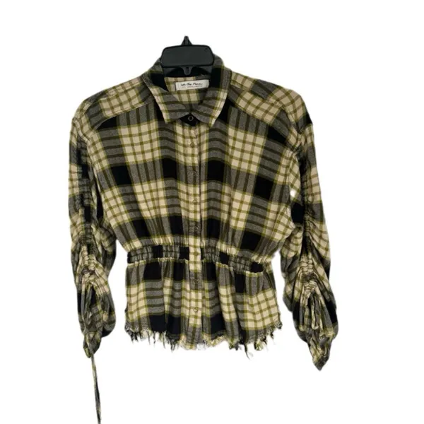 We the Free pacific dawn plaid wool blend shirt PLAID SIZE SMALL - Image 2