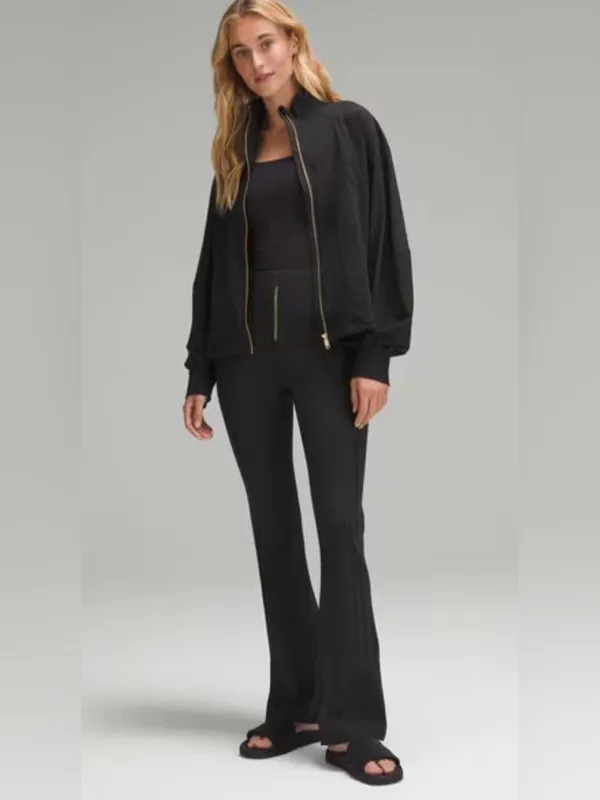 Lululemon Define Relaxed Fit Luon Full Zip Jacket Black Gold Size 10 NWT - Image 2