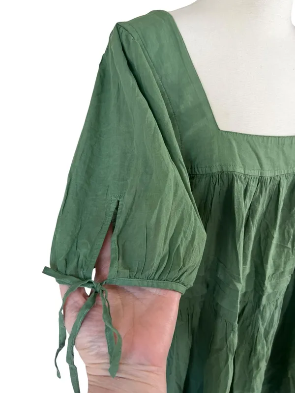 J. Crew Olive Green Calliste mini dress in cotton voile - Image 5