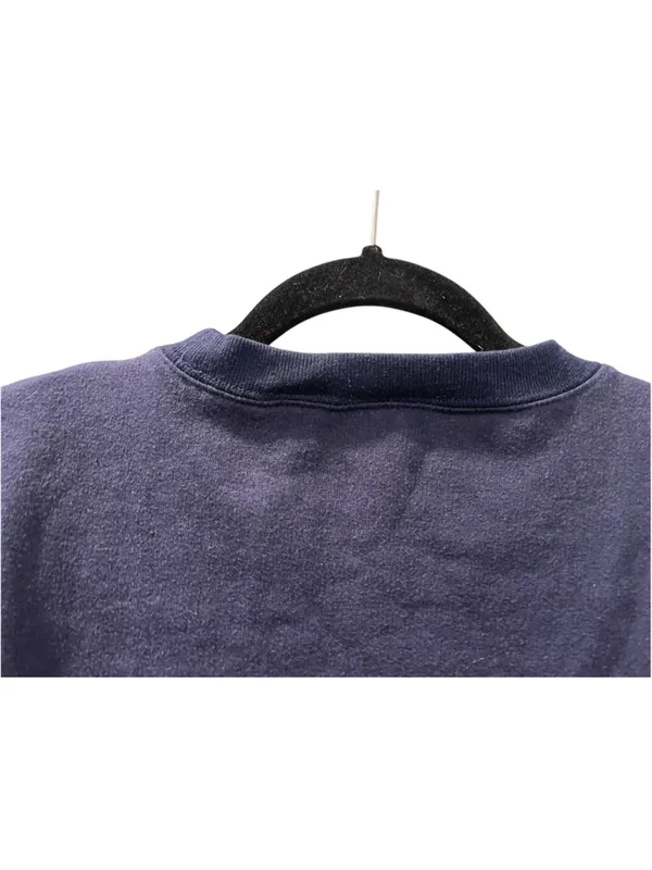 Vintage 90s NutCracker Snowman Embroidered Crewneck Sweatshirt Navy Blue Medium - Image 5