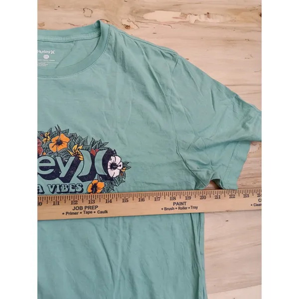Women's Hurley Aloha Vibes Graphic T-Shirt - Size Large (L) Mint Green - Floral - Image 9