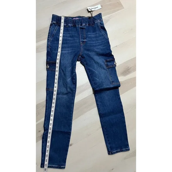 Juicy Couture NWT Size 27 Denim Utility Cargo Pull On Elastic Waist Jeans Pants - Image 7