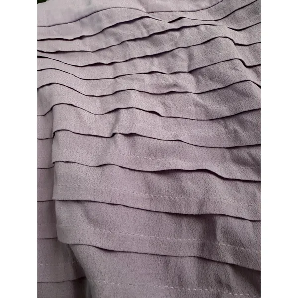 Forever 21‎ Lavender V-Neck Pintuck Mini Dress Long Sleeve Ruffle Hem Purple S - Image 4