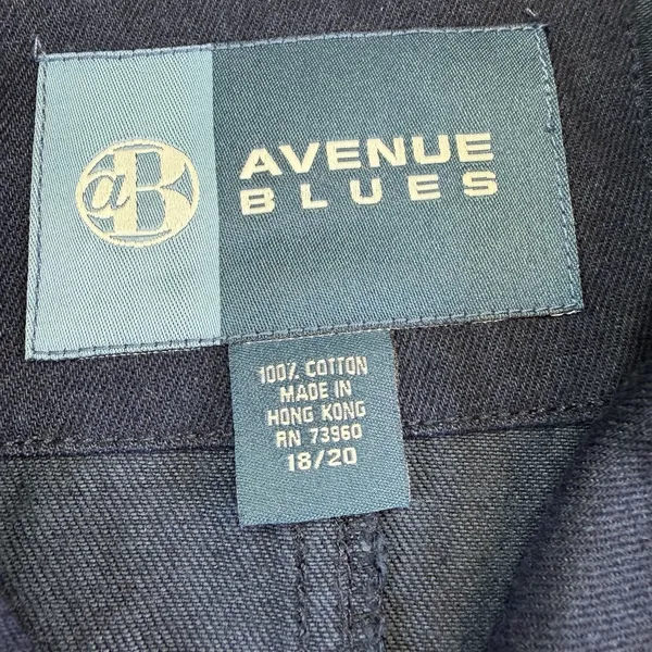 Avenue Blues 18/20 Womens Jacket‎ Blue Denim Cotton Blend Button NWOT - Image 3