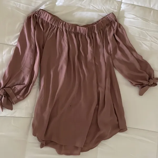 Wishlist Mauve Off The Shoulder Smock Dress Size L - Image 6
