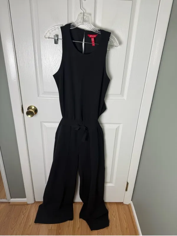 Spanx AirEssentials French Rib Jumpsuit in Black M - Image 2
