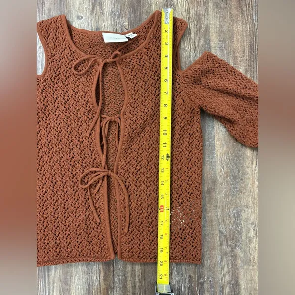 Milk It Dolls Kill Tantra Woven Front Tie Cold Shoulder Top Size 8 Cottagecore - Image 5