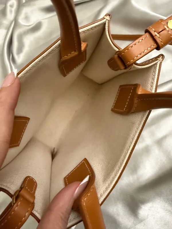 Celine Canvas Crossbody Bag - Image 5