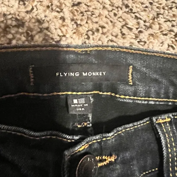 Flying Monkey Dark Wash Skinny Jeans Classic Denim‎ Pants Size 25 - Image 2