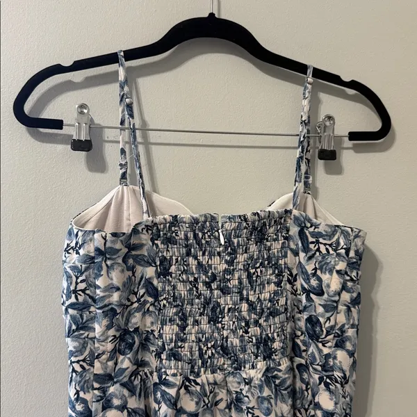 Abercrombie & Fitch Blue Floral Mini Dress Size Medium - Image 7