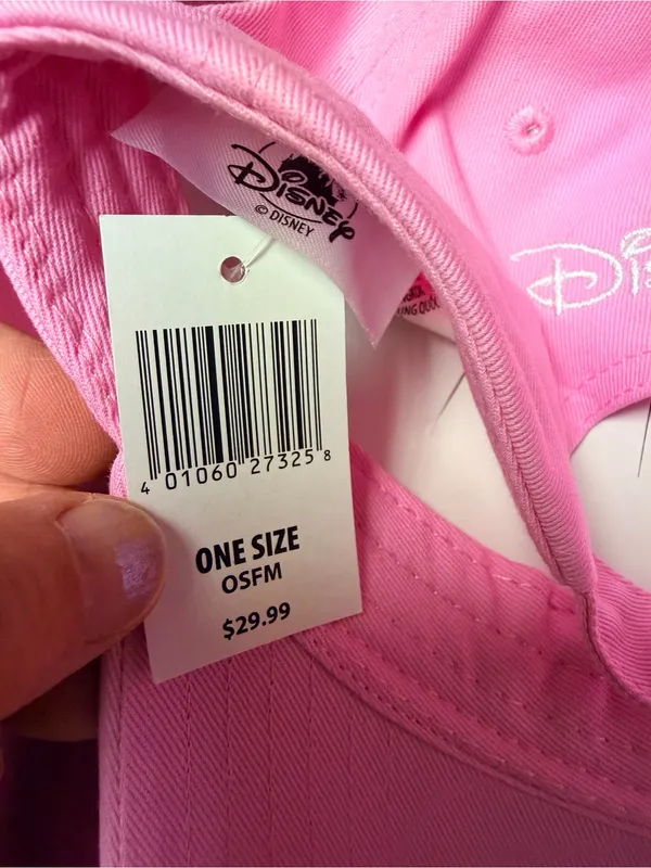 Disney Parks Pink Castle Embroidered Adult Hat - Image 5