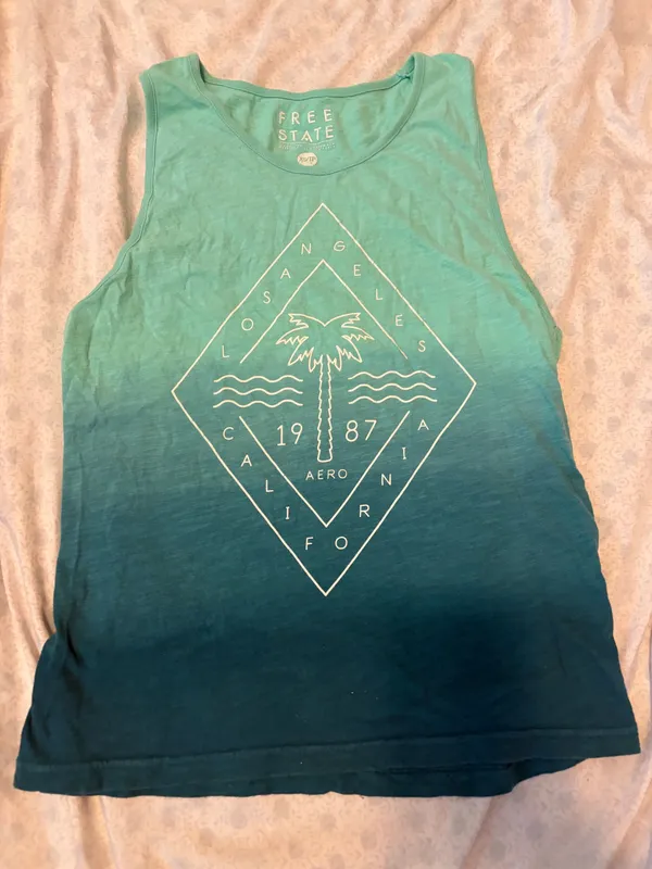 Aéropostale free state los Angeles blue tank top - Image 4