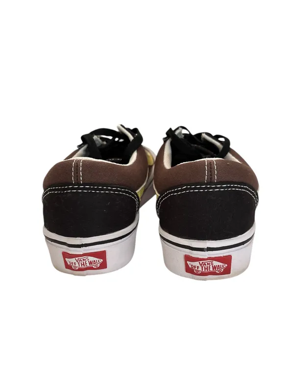 Vans Women’s Black, Brown, and Yellow Sneakers - Image 4