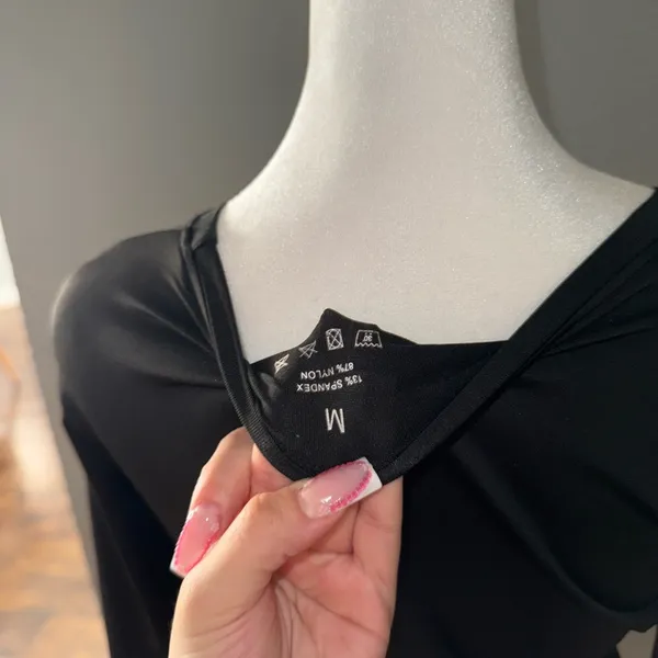 NVGTN Black Cutout Bodysuit‎ - Image 3