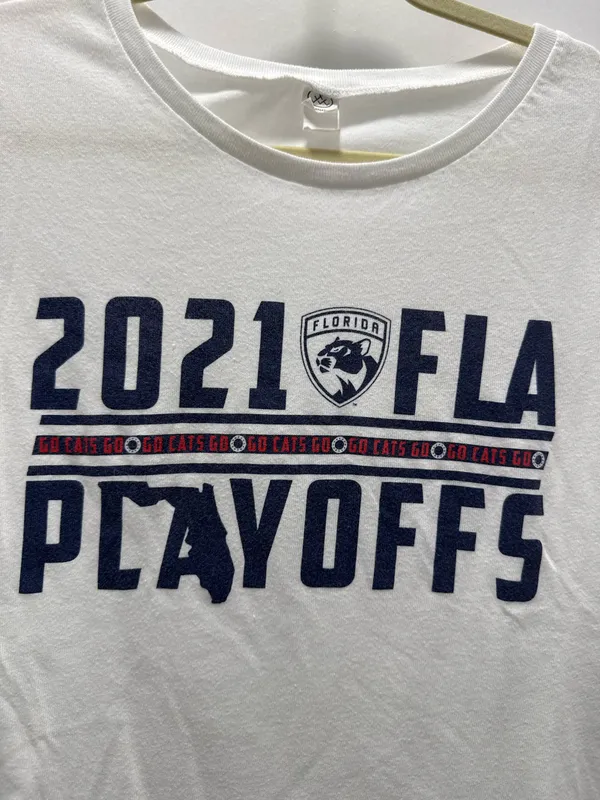 Alternative Women’s Florida Panthers 2021 FLA playoffs white cotton soft t-shirt - Image 3
