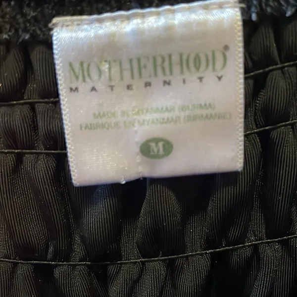✨Motherhood Maternity Black Velvet Long Sleeve Off the Shoulder Top - Image 5