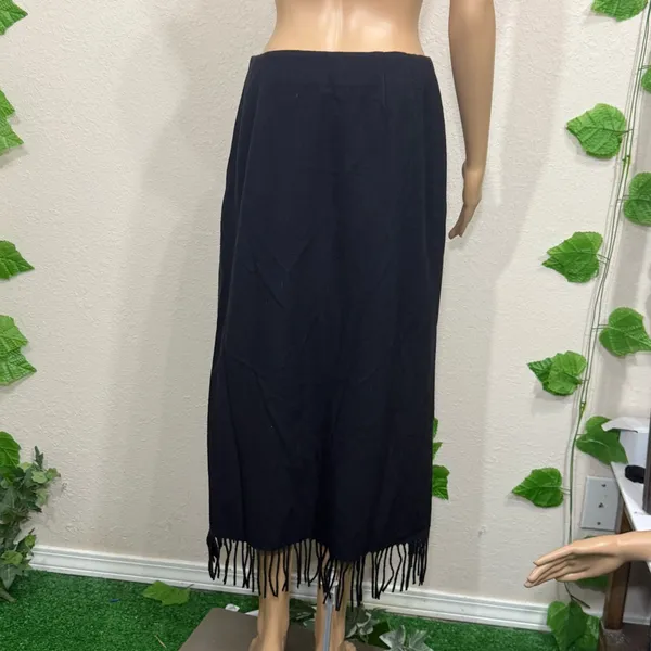 Pendleton Vintage Wool Elegant Black Maxi Skirt - Image 10