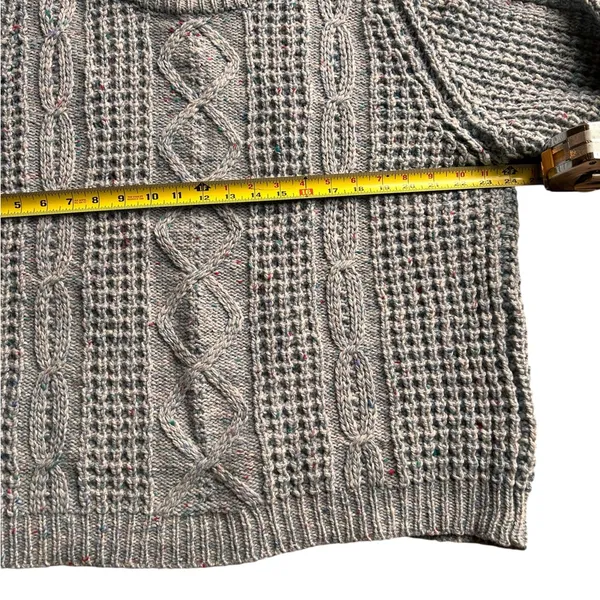 Gaeltarra Blue fisherman cable knit wool sweater hand loomed Ireland Size 42 - Image 6