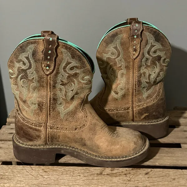 Justin Boots Gypsy II‎ Gemma L9606 Western Cowgirl Boots Women's Size 6.5 A27 - Image 5